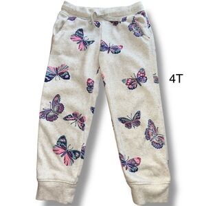 OshKosh B'gosh Butterfly Print Sweatpants - Pink and Purple size 4T